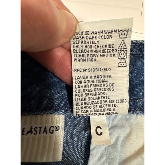 VTG White Stag Ladies Denim Shorts Size 18 100% Cotton Mid-Rise Relaxed Fit With - Picture 7 of 7